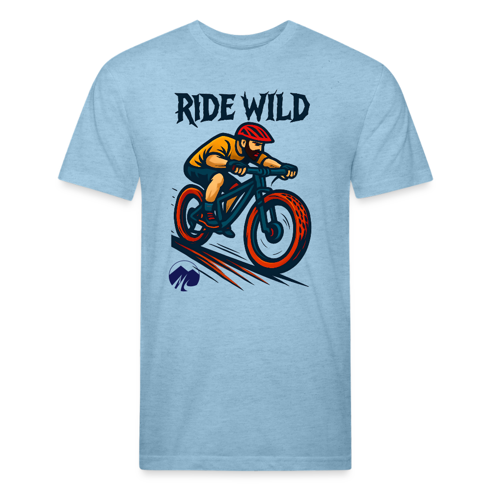 Ride Wild MTB Premium T-Shirt - heather blue