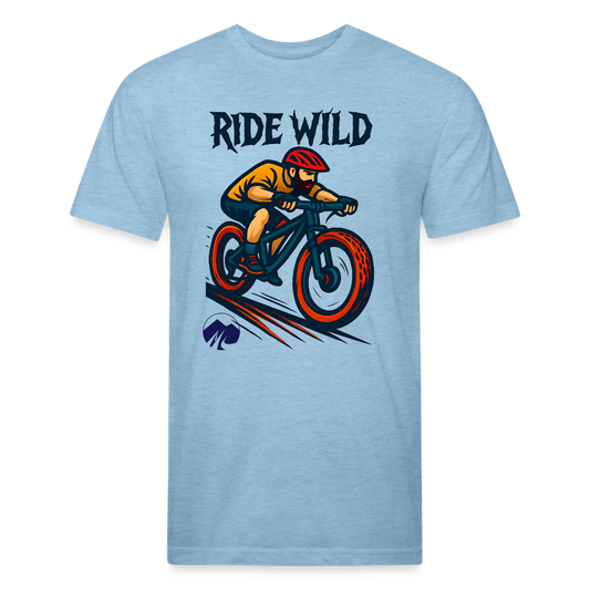 Ride Wild MTB Premium T-Shirt - heather blue