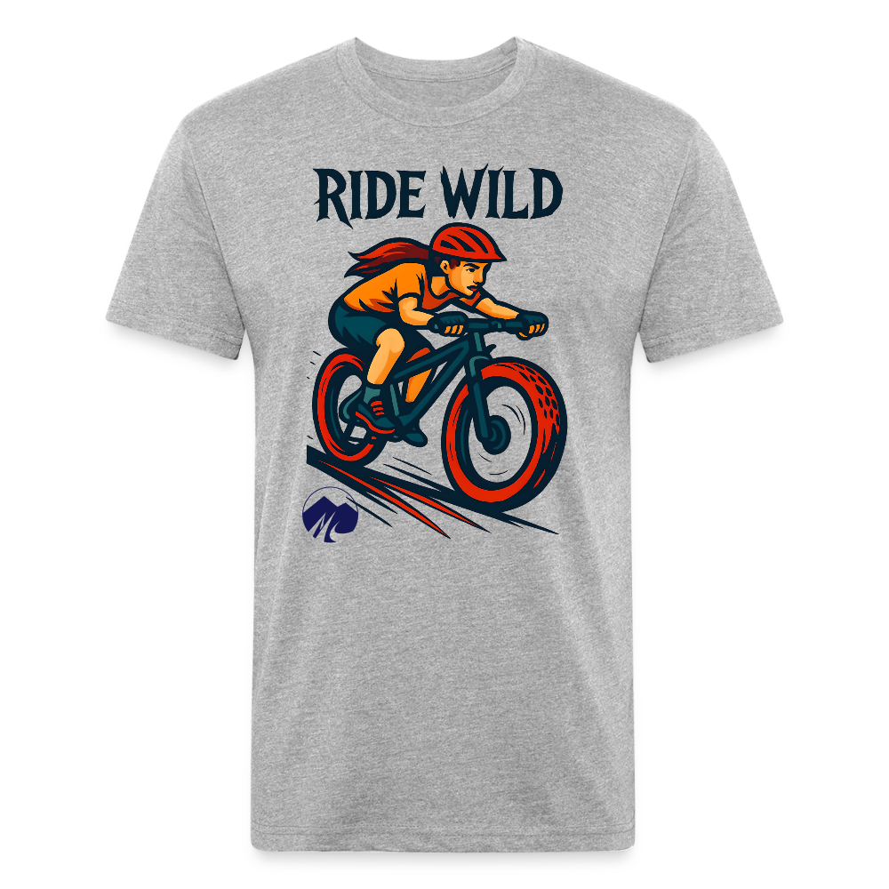 Ride Wild MTB Premium T-Shirt - heather gray
