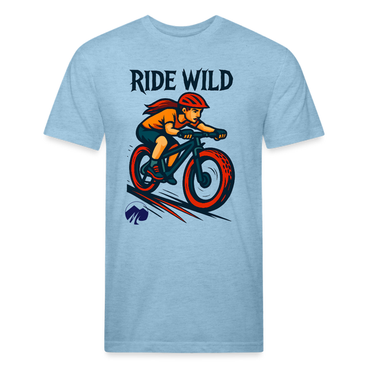 Ride Wild MTB Premium T-Shirt - heather blue