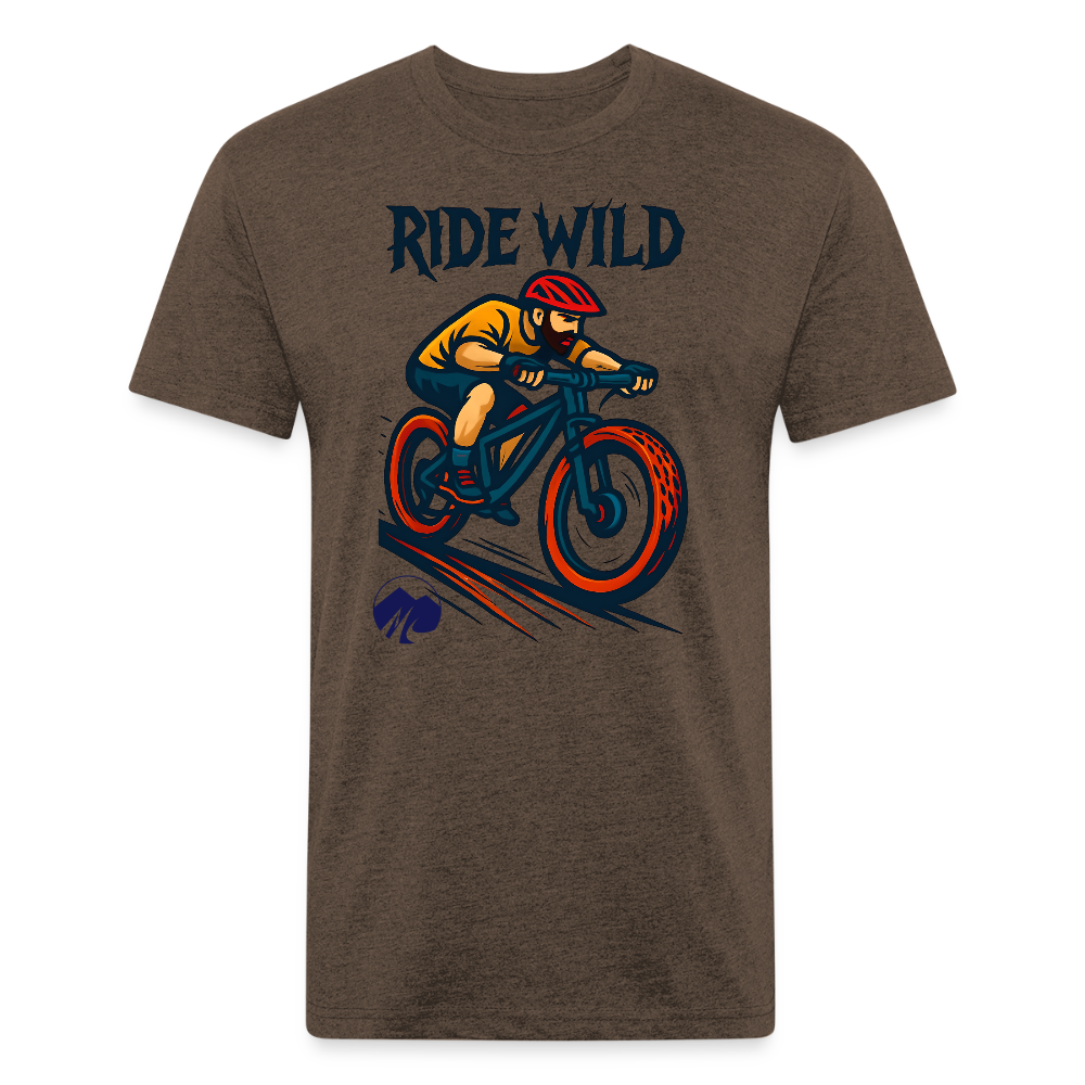 Ride Wild MTB Premium T-Shirt - heather espresso
