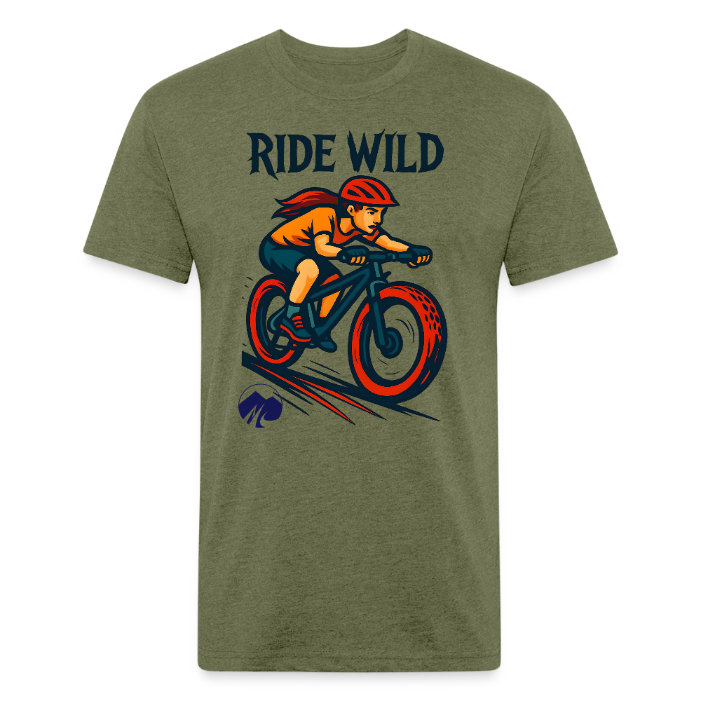 Ride Wild MTB Premium T-Shirt - heather military green