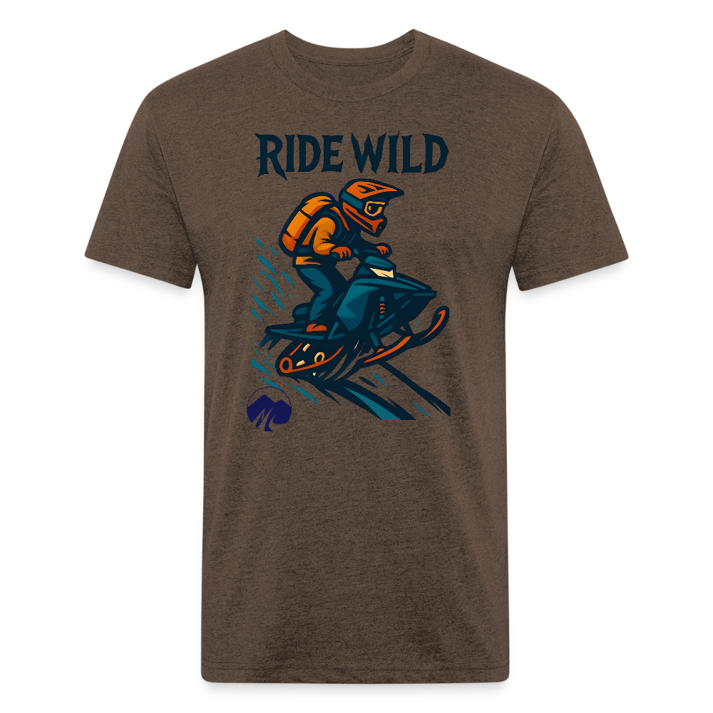 Ride Wild Sledder Premium T-Shirt - heather espresso