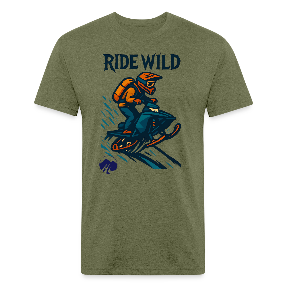 Ride Wild Sledder Premium T-Shirt - heather military green