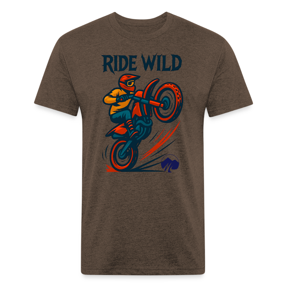 Ride Wild Moto Premium T-Shirt - heather espresso