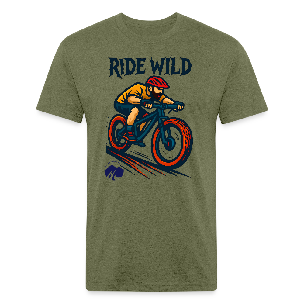 Ride Wild MTB Premium T-Shirt - heather military green