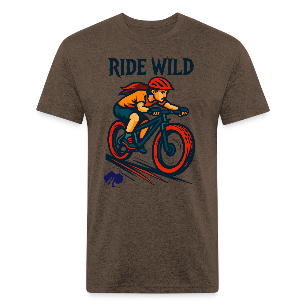 Ride Wild MTB Premium T-Shirt - heather espresso