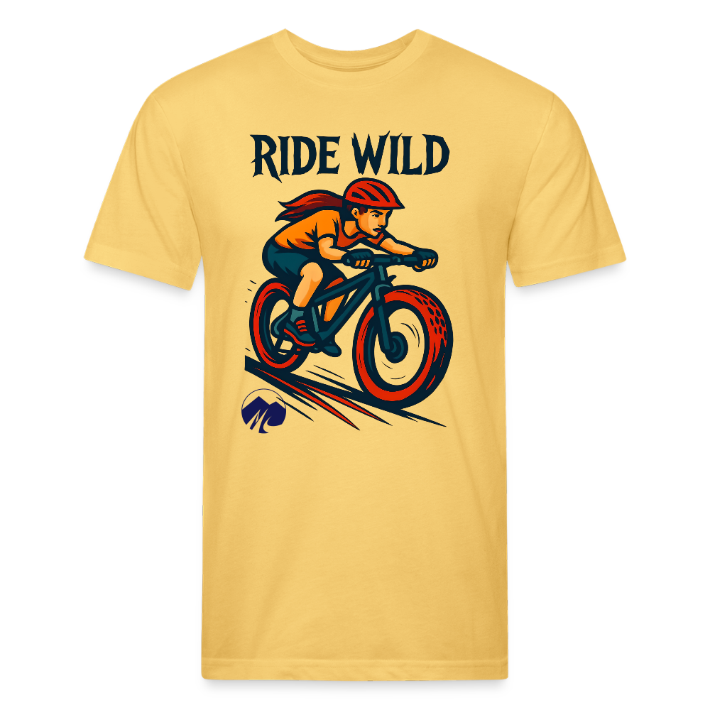 Ride Wild MTB Premium T-Shirt - pastel yellow