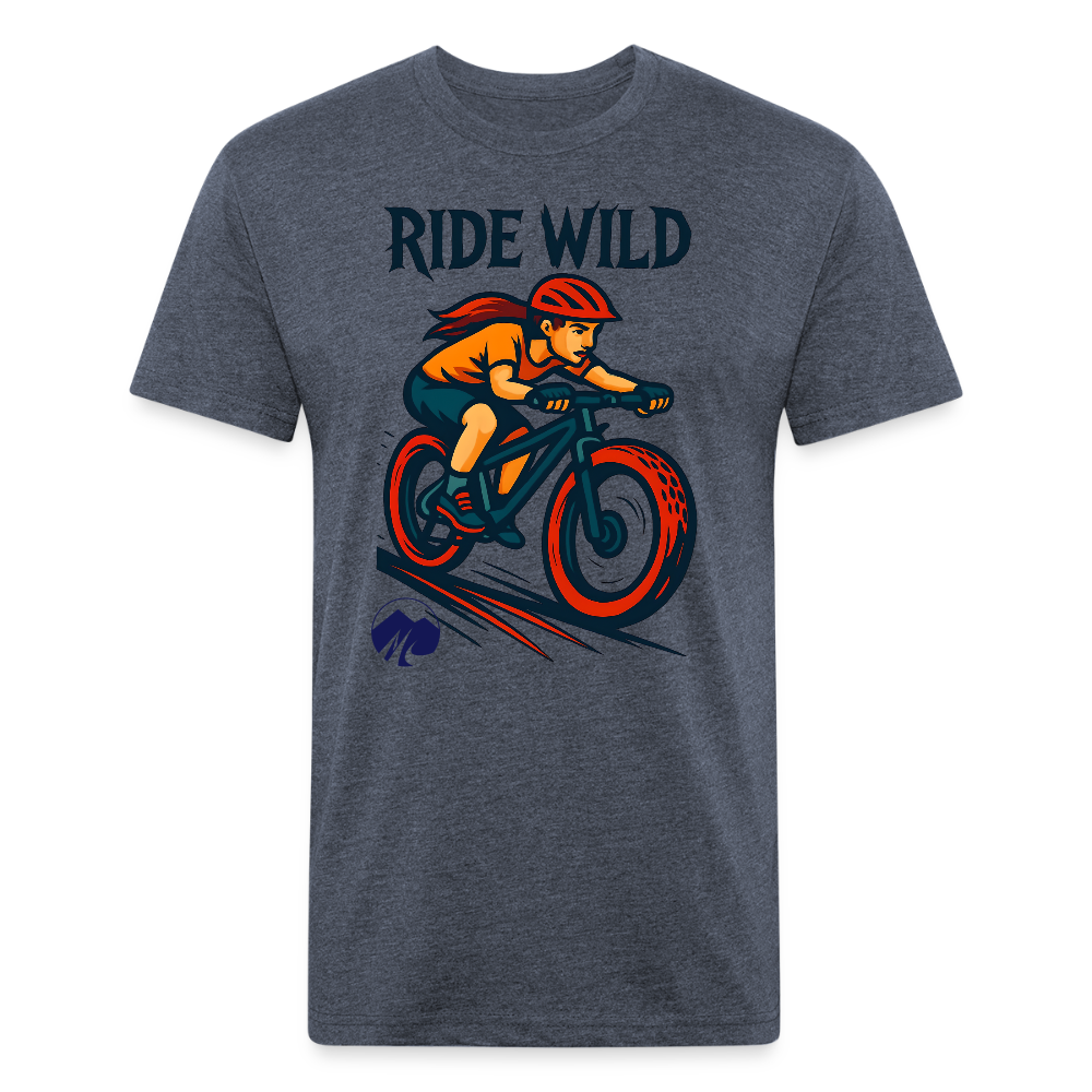 Ride Wild MTB Premium T-Shirt - heather navy