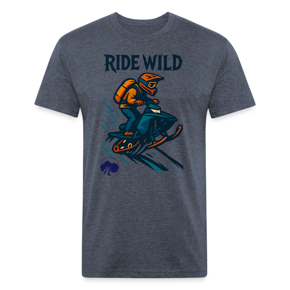 Ride Wild Sledder Premium T-Shirt - heather navy