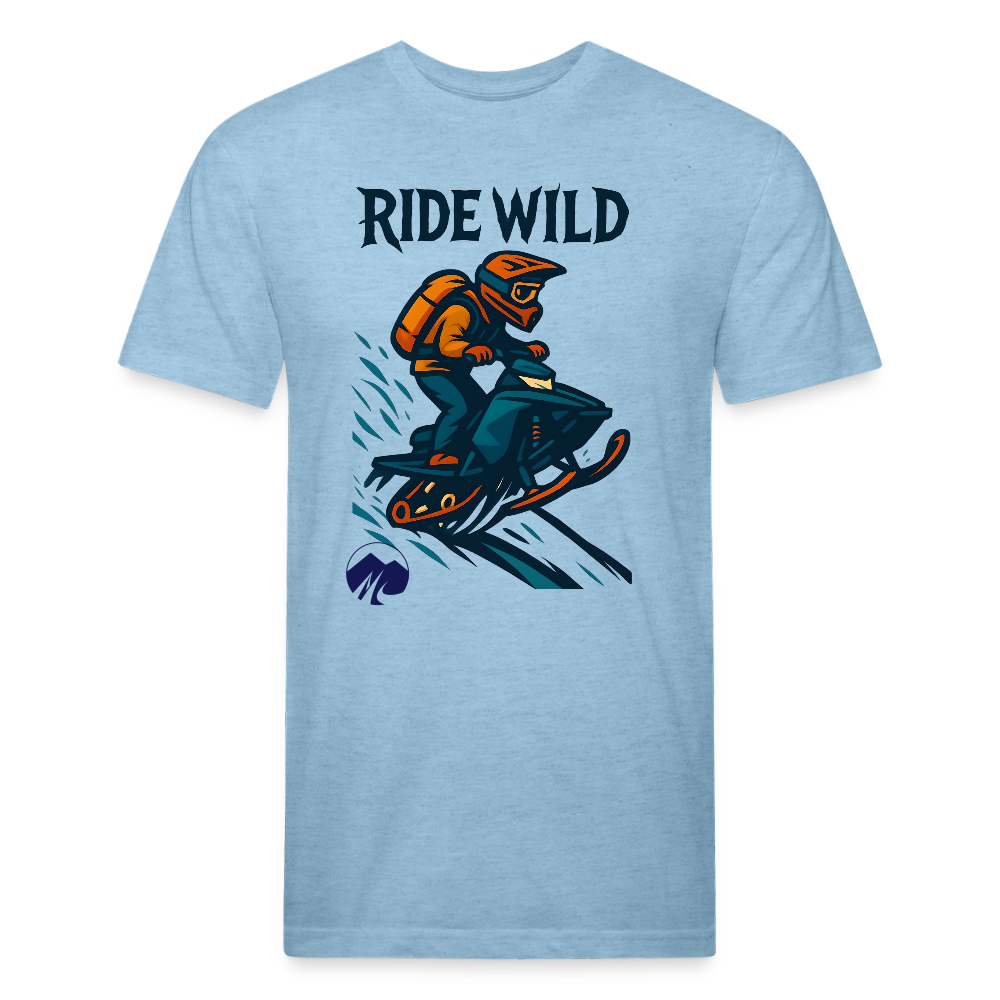 Ride Wild Sledder Premium T-Shirt - heather blue