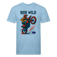 Ride Wild Moto Premium T-Shirt - heather blue