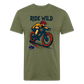 Ride Wild MTB Premium T-Shirt - heather military green