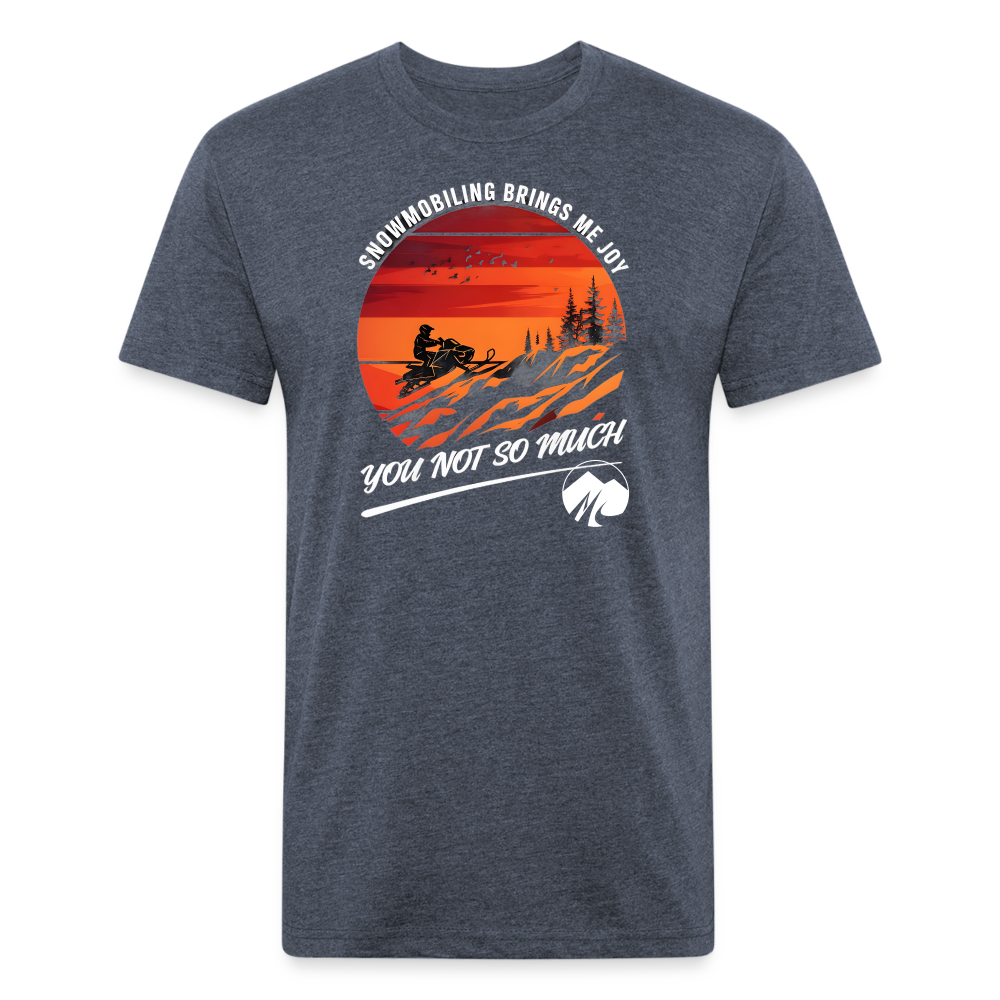 Snowmobiling Makes me happy - heather navy