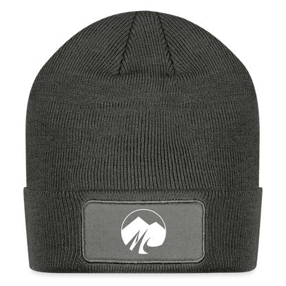 Patch Beanie - charcoal grey
