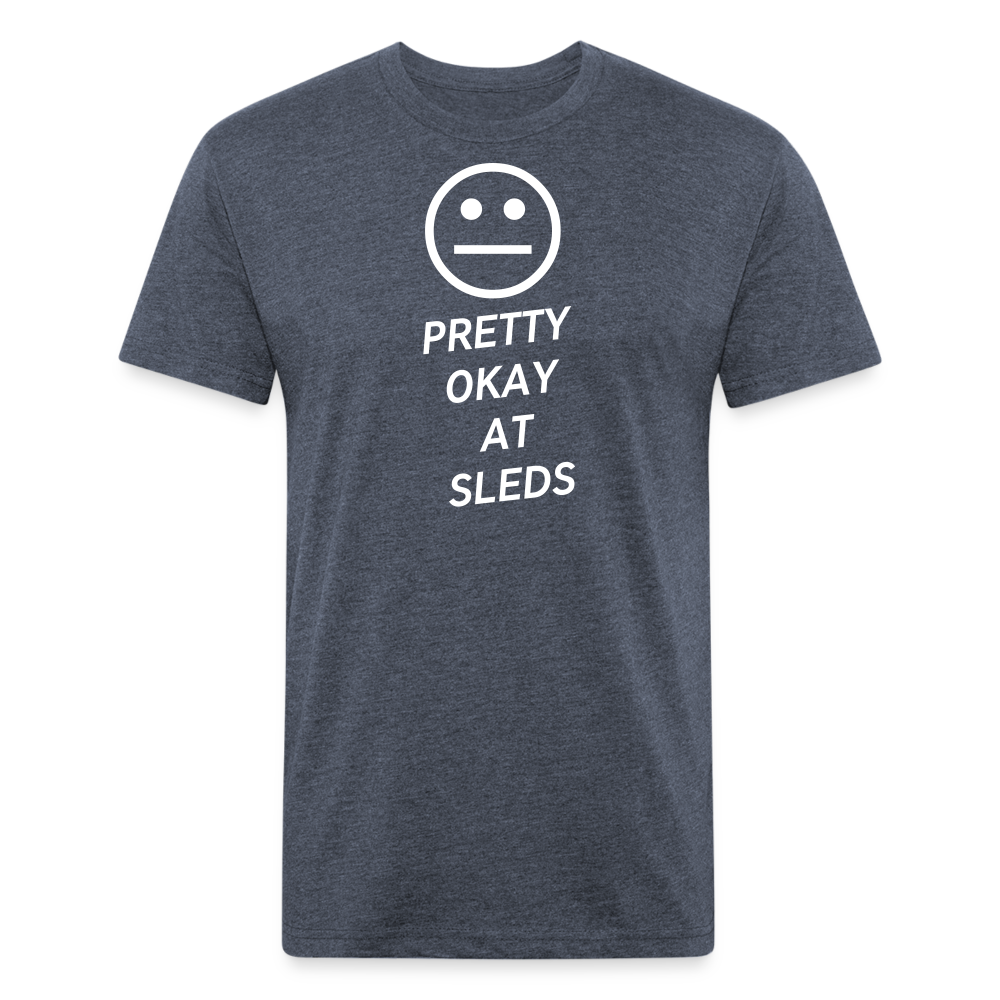 Pretty Ok at Sleds Premium T-Shirt - heather navy