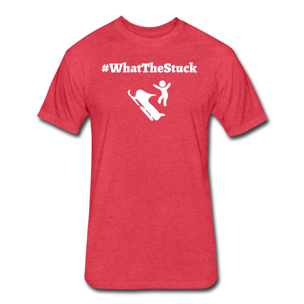 What The Stuck Premium T-Shirt - heather red