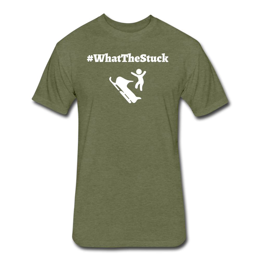 What The Stuck Premium T-Shirt - heather military green