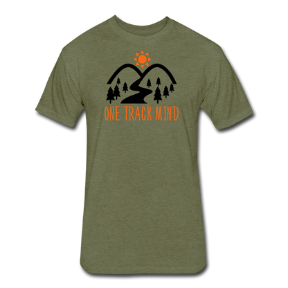 One Track Mind Premium T-Shirt - heather military green