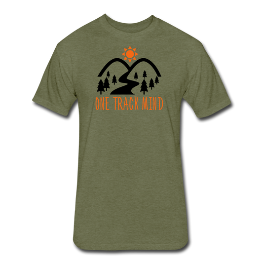 One Track Mind Premium T-Shirt - heather military green