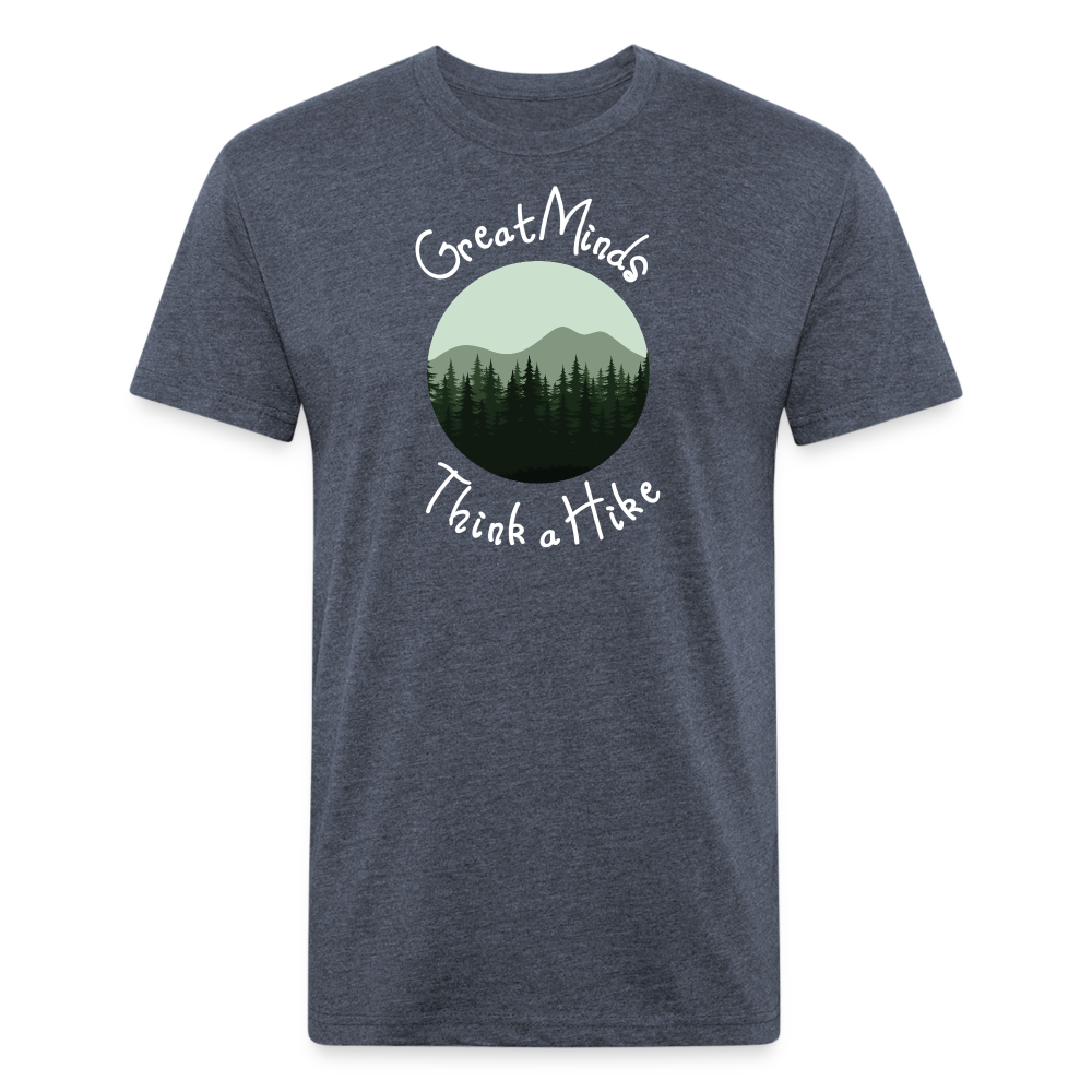 Great Minds Think A Hike Premium T-Shirt - heather navy