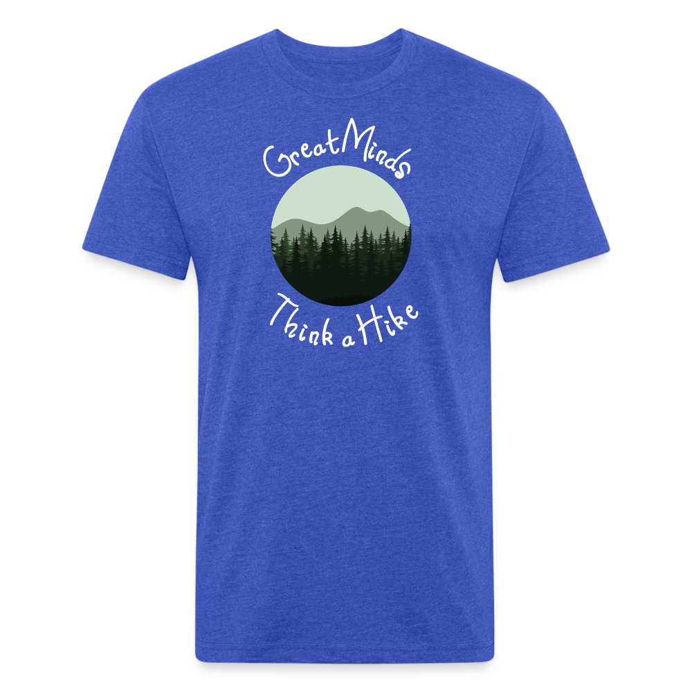 Great Minds Think A Hike Premium T-Shirt - heather royal