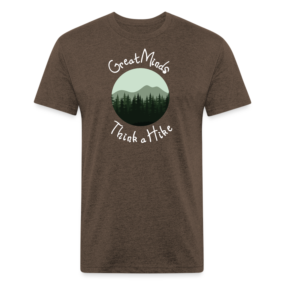 Great Minds Think A Hike Premium T-Shirt - heather espresso