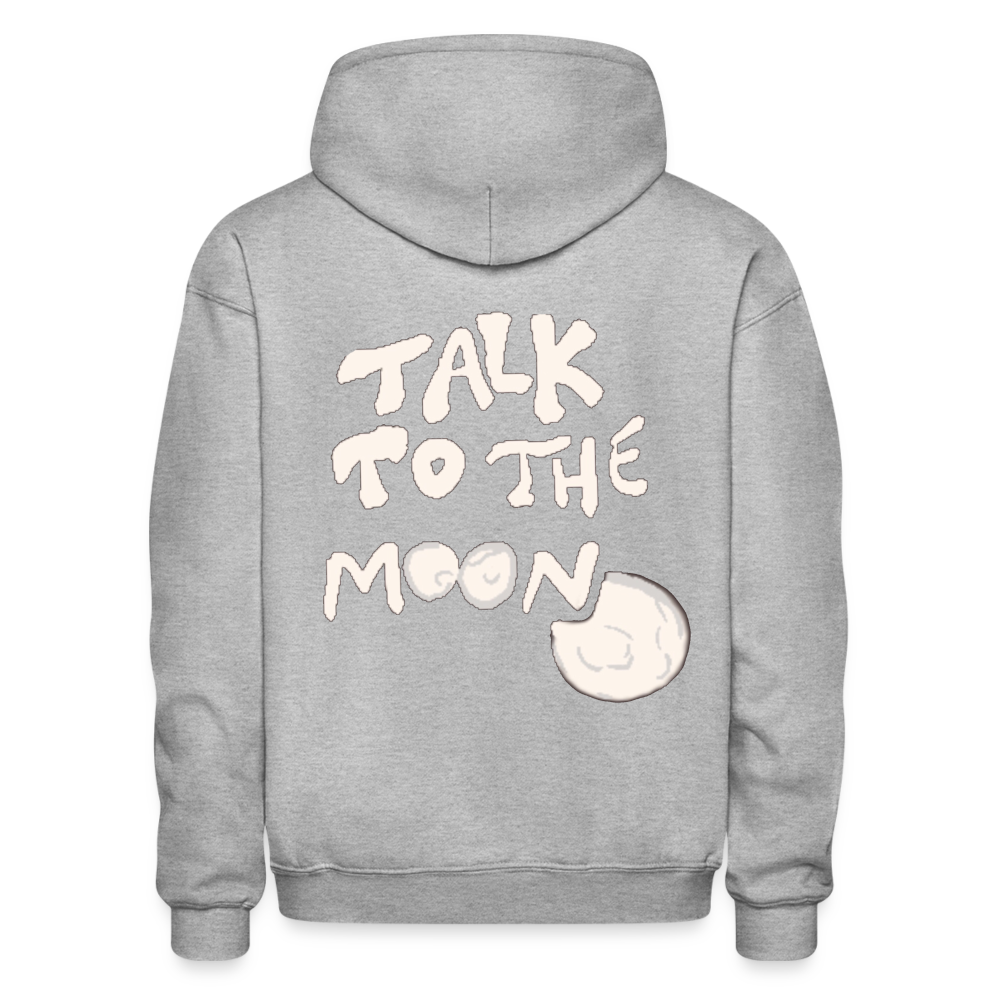 Talk to the Moon Hoodie - heather gray