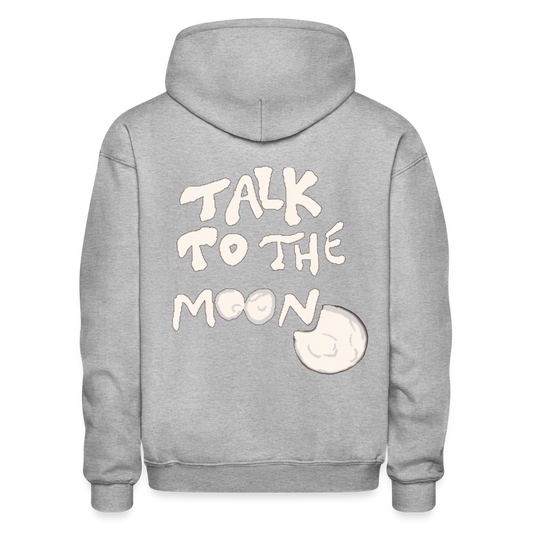 Talk to the Moon Hoodie - heather gray